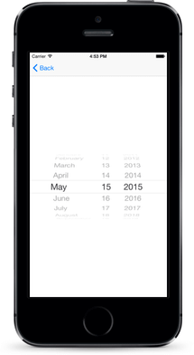 日付ピッカーiOS
