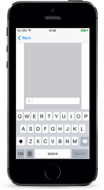 検索バーiOS